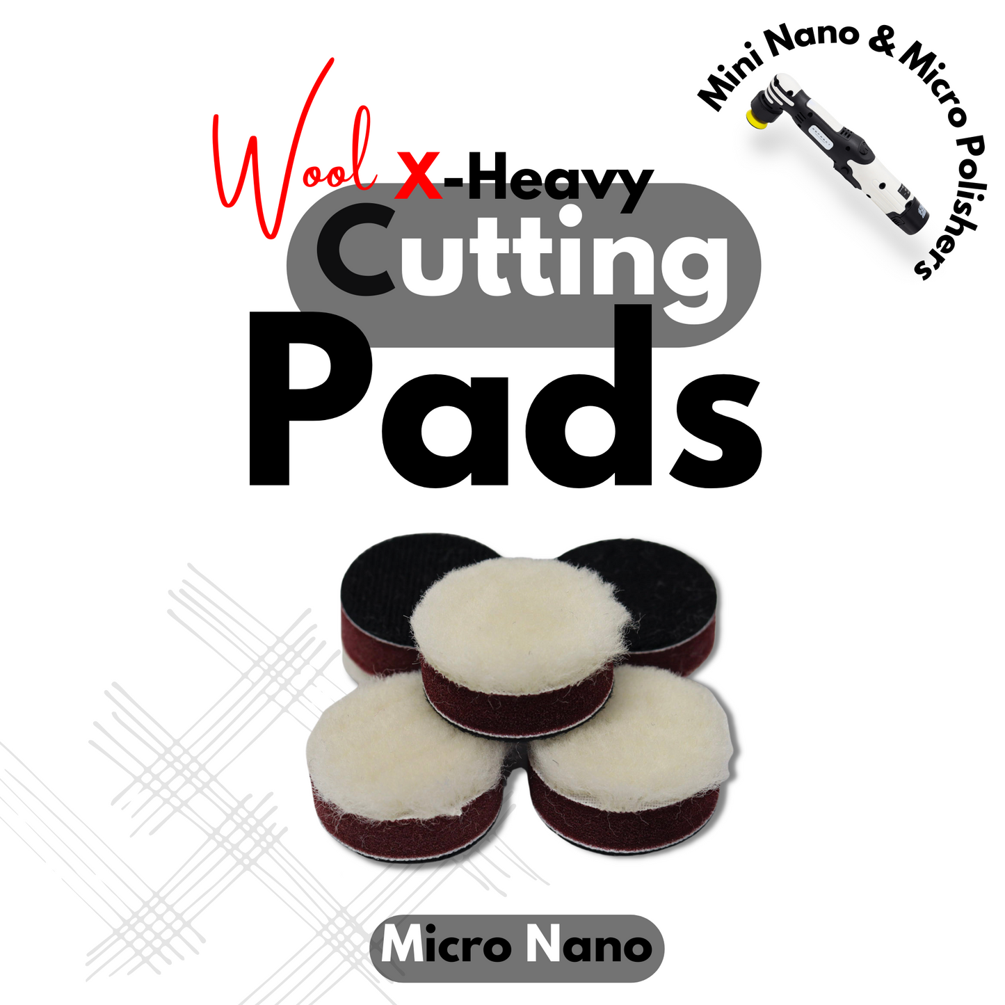 X-Heavy Twisted Wool Cutting Pads - Swirlkillers