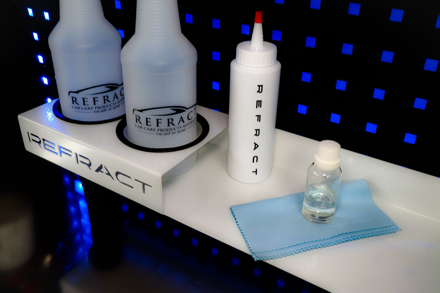 Refract Detailing Dual Bottle Storage Shelf Wall Mount